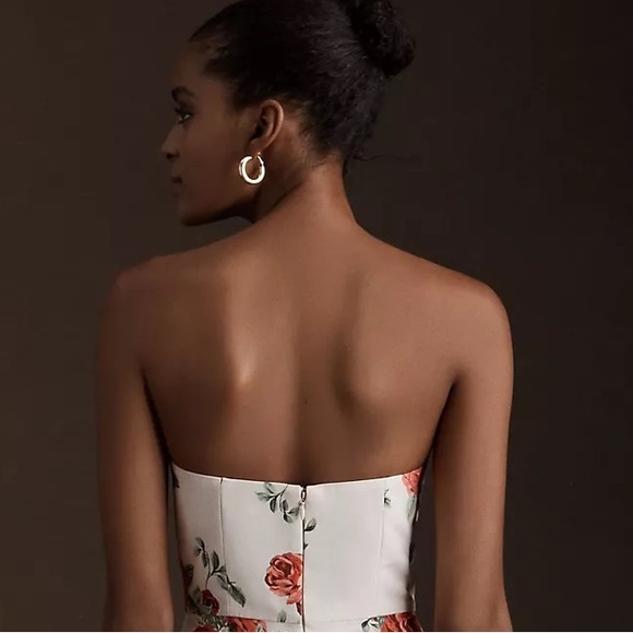 Anthropologie Sachin & Babi Nora Rose Strapless Notch-Neck Taffeta  Dress - Picture 8 of 14